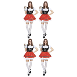 4x Adult Beer Girl Dress Costume Bulk Pack - Oktoberfest Bavarian (Halloween & Fancy Dress)