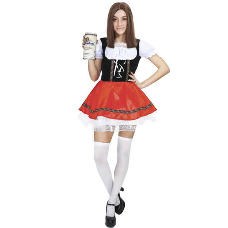 Adult Beer Girl Dress Costume Oktoberfest Fancy Cosplay Outfit