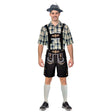 Adult Blue Cream Checkered Beer Man Oktoberfest Costume Halloween Fancy Dress - L/XL (175-185cm Height)