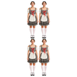 4x Womens Black Oktoberfest Beer Girl Costume Bulk Pack - Bavarian (Halloween & Fancy Dress)