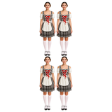 4x Womens Black Oktoberfest Beer Girl Costume Bulk Pack - Bavarian (Halloween & Fancy Dress)