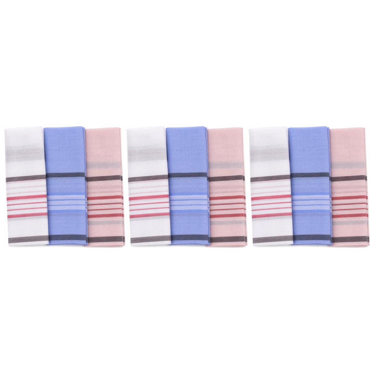 9x 100% Cotton Handkerchief Pack Pack - Mixed Assortment for Men/Women (30x30cm)