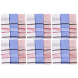 18x 100% Cotton Handkerchief Pack Bulk Pack - Mixed Assortment for Men/Women (30x30cm)