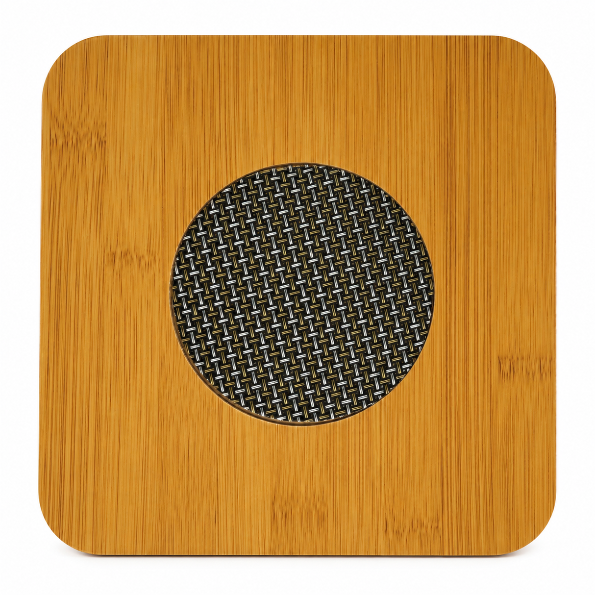 Bamboo Heat Pad Trivet Mat for Cookware & Serving Dishes w/ Woven Centre (195x195x5mm)