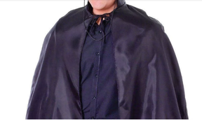 Black Adult Cape w/Collar - Bandit Cloak/Vampire Costume for Halloween