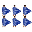 6x Long Blue Cape Bulk Pack - Vampire Cloak/Adults Superhero Costume for Halloween/Fancy Dress Party