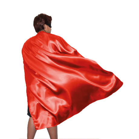 LONG CAPE Costume Cloak Halloween Fancy Dress Coat Jacket Superhero - Red
