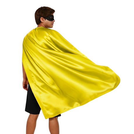 3x Long Yellow Cape Pack - Vampire Cloak/Adults Superhero Costume for Halloween/Fancy Dress Party