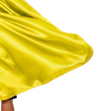 6x Long Yellow Cape Bulk Pack - Vampire Cloak/Adults Superhero Costume for Halloween/Fancy Dress Party