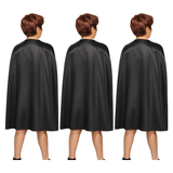 3x Medium Black Cape Pack - Vampire Cloak/Superhero Costume for Halloween/Fancy Dress Party