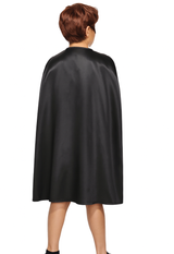 Medium Black Cape - Vampire Cloak/Superhero Costume for Halloween/Fancy Dress Party