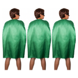 3x Medium Green Cape Pack - Vampire Cloak/Superhero Costume for Halloween/Fancy Dress Party