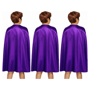 3x Medium Purple Cape Pack - Vampire Cloak/Superhero Costume for Halloween/Fancy Dress Party