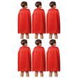 6x Medium Red Cape Bulk Pack - Vampire Cloak/Superhero Costume for Halloween/Fancy Dress Party