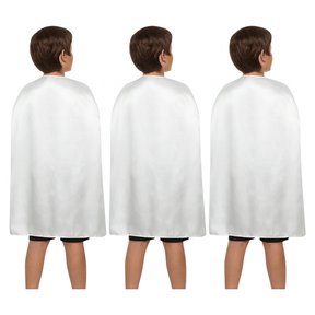 3x Medium White Cape Pack - Vampire Cloak/Superhero Costume for Halloween/Fancy Dress Party