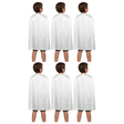6x Medium White Cape Bulk Pack - Vampire Cloak/Superhero Costume for Halloween/Fancy Dress Party