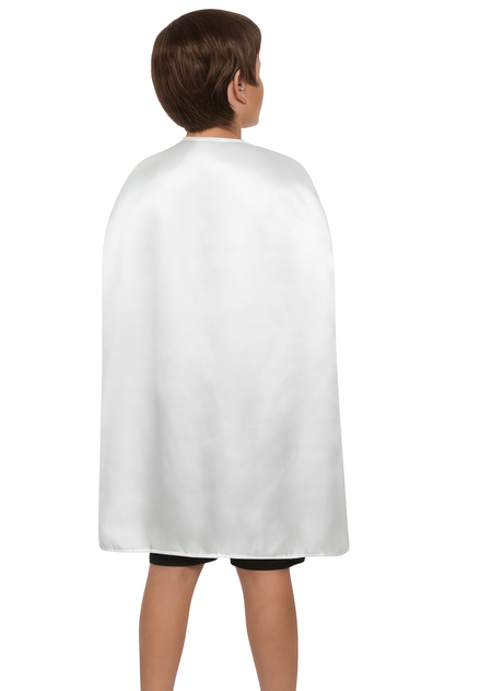 MEDIUM CAPE Kids Childrens Party Costume Vampire Halloween Coat School Team - White