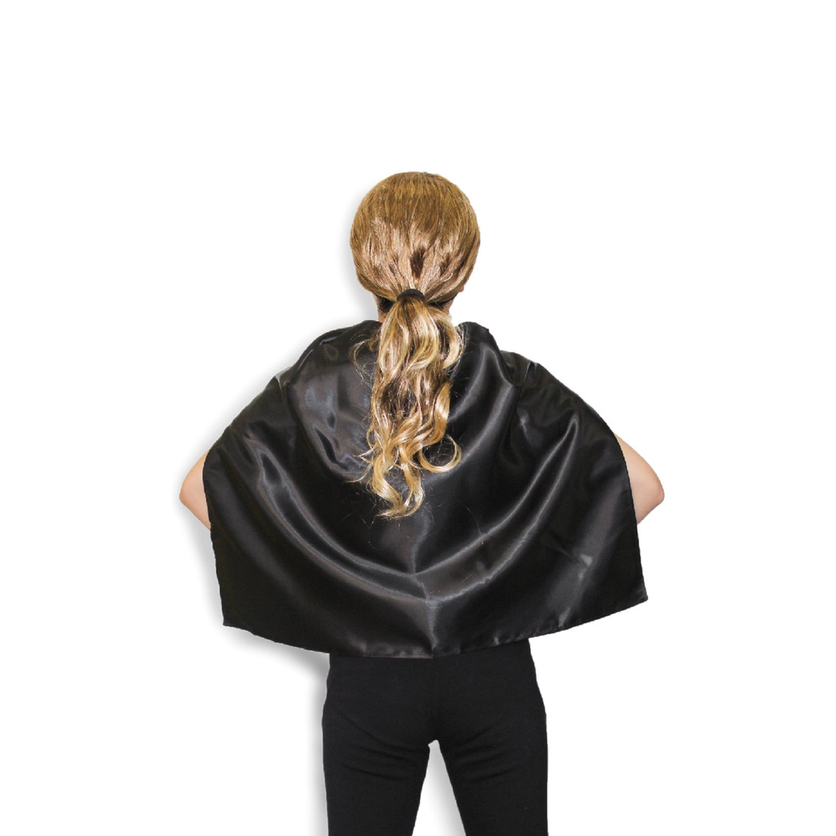 Short Black Cape - Vampire Cloak/Kids Superhero Costume for Halloween/Fancy Dress Party
