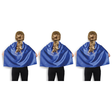 3x Short Blue Cape Pack - Vampire Cloak/Kids Superhero Costume for Halloween/Fancy Dress Party