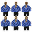 6x Short Blue Cape Bulk Pack - Vampire Cloak/Kids Superhero Costume for Halloween/Fancy Dress Party
