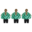 3x Short Green Cape Pack - Vampire Cloak/Kids Superhero Costume for Halloween/Fancy Dress Party