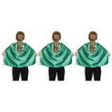 3x Short Green Cape Pack - Vampire Cloak/Kids Superhero Costume for Halloween/Fancy Dress Party
