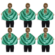 6x Short Green Cape Bulk Pack - Vampire Cloak/Kids Superhero Costume for Halloween/Fancy Dress Party