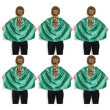 6x Short Green Cape Bulk Pack - Vampire Cloak/Kids Superhero Costume for Halloween/Fancy Dress Party