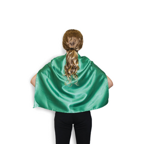 Short Green Cape - Vampire Cloak/Kids Superhero Costume for Halloween/Fancy Dress Party