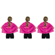 3x Short Pink Cape Pack - Vampire Cloak/Kids Superhero Costume for Halloween/Fancy Dress Party