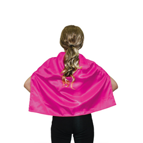 Short Pink Cape - Vampire Cloak/Kids Superhero Costume for Halloween/Fancy Dress Party