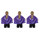 3x Short Purple Cape Pack - Vampire Cloak/Kids Superhero Costume for Halloween/Fancy Dress Party