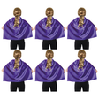 6x Short Purple Cape Bulk Pack - Vampire Cloak/Kids Superhero Costume for Halloween/Fancy Dress Party