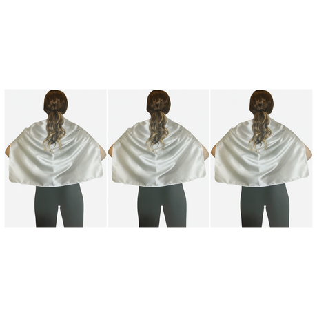 3x Short White Cape Pack - Vampire Cloak/Kids Superhero Costume for Halloween/Fancy Dress Party