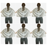 6x Short White Cape Bulk Pack - Vampire Cloak/Kids Superhero Costume for Halloween/Fancy Dress Party