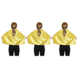 3x Short Yellow Cape Pack - Vampire Cloak/Kids Superhero Costume for Halloween/Fancy Dress Party