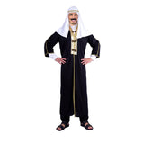 Mens Deluxe Arabian Costume Dubai Gangster Arab Sheik Fancy Dress Up Party