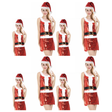 4x Womens Santa Christmas Sequin Dress Costume Bulk Pack - (Xmas Party)