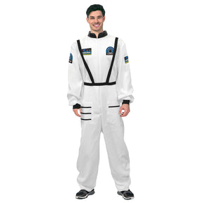 Adult Spaceman Costume Space Man Astronaut Jumpsuit Halloween Fancy Dress