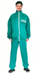 Adult Squid Player Game Tracksuit 456 Pants Jacket - Green/White