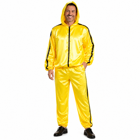 Mens Yellow Rapper Costume - 80s Hip Hop Party (Halloween & Fancy Dress)