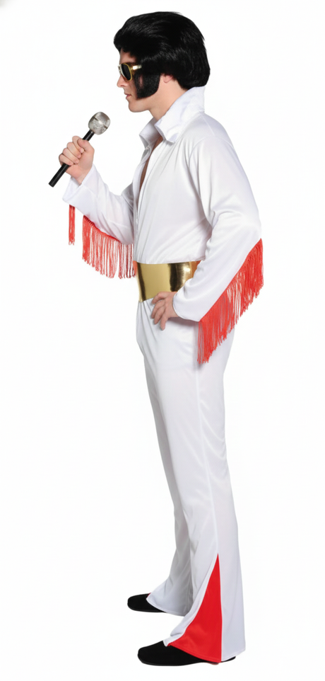 Mens 50s Rock n Roll Star Costume - Elvis-Style Jumpsuit (Halloween & Fancy Dress)