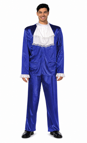 Adults 70s Blue Groovy Suit Costume - Mojo Man (Halloween & Fancy Dress)