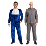 Mojo Man & Dr. Evil Couples Costume Set - 60s Spy Movie Halloween Fancy Dress