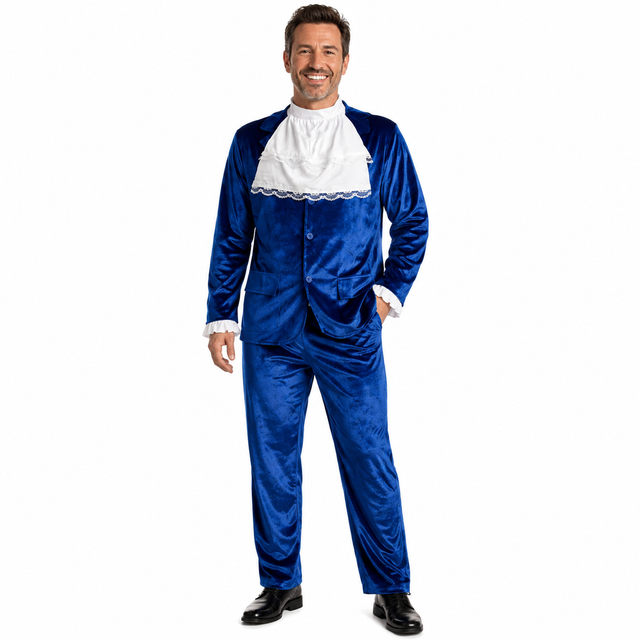 Adults 70s Blue Groovy Suit Costume - Mojo Man (Halloween & Fancy Dress)