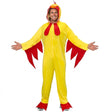 Adult Yellow Chicken Costume - Hooded Animal Jumpsuit (Halloween & Fancy Dress)