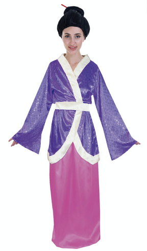 Womens Purple Japanese Kimono Costume - Geisha/Oriental (Halloween & Fancy Dress)