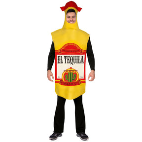 Adult Mexican El Tequila Bottle Costume Men Women Funny Halloween Outfit