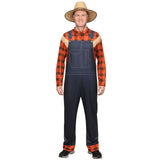 Farmer Family Costume Set - Mens & Boys Work Overalls Halloween Fancy Dress