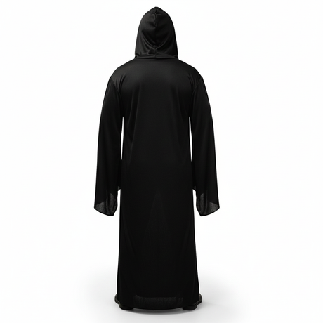Adult Grim Reaper Costume - Dark Black Robe (Halloween & Fancy Dress)